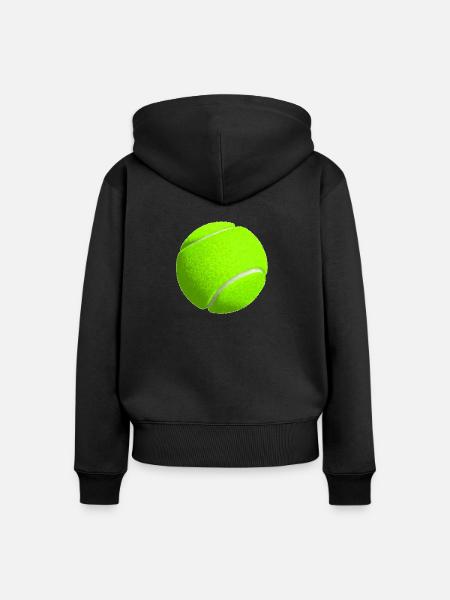 Tennisball - Frauen Premium Bio Zip Hoodie - Schwarz