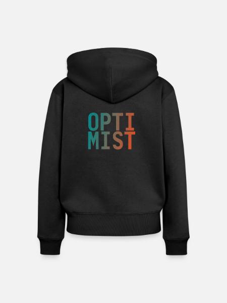 Ich bin Optimist! - Frauen Premium Bio Zip Hoodie -