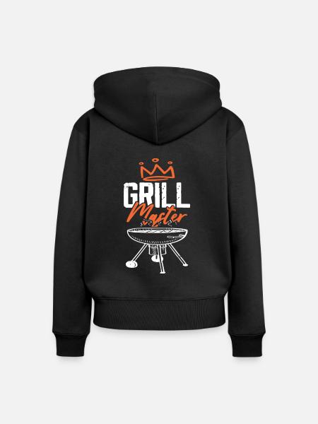 grill master - Frauen Premium Bio Zip Hoodie - Schwarz