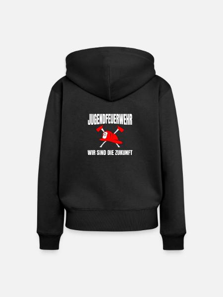 Jugendfeuerwehr - Frauen Premium Bio Zip Hoodie - Schwarz