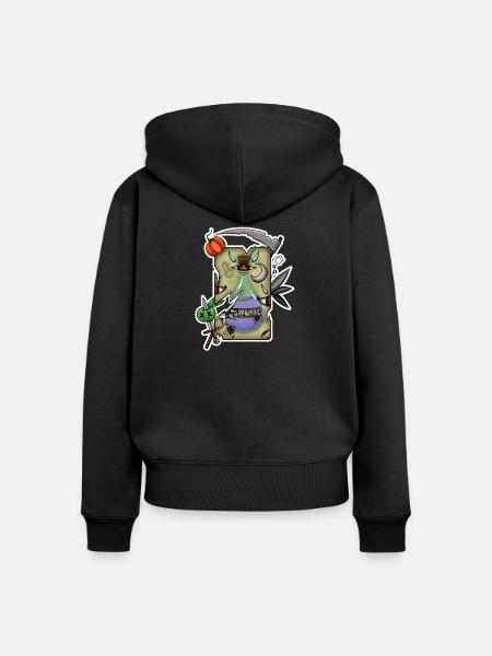 Halloween-Gift-Tarot! - Frauen Premium Bio Zip Hoodie - Schwarz
