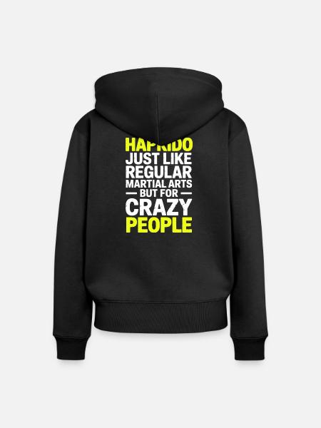 Hapkido Hap Ki Do Geschenke - Frauen Premium Bio Zip Hoodie - Schwarz