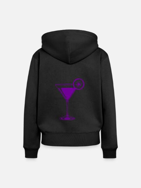 cocktail - Frauen Premium Bio Zip Hoodie - Schwarz