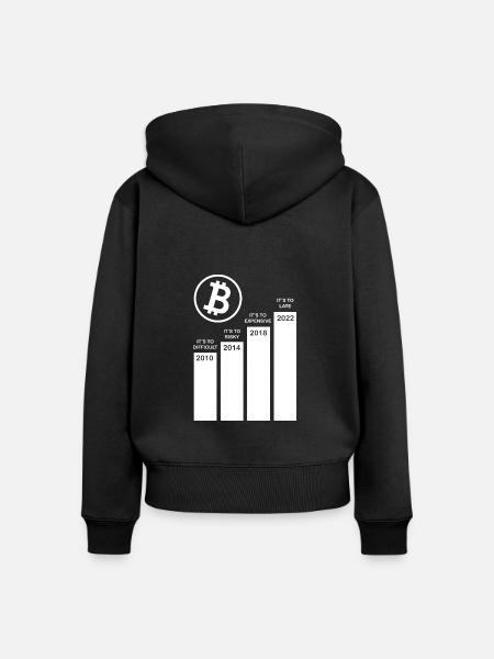 Crypto Bitcoin Trading - Frauen Premium Bio Zip Hoodie - Schwarz