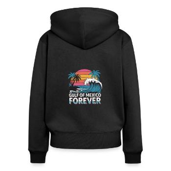 Golf von Mexiko Ozeanisches Becken Touristenattraktion Reisen - Frauen Premium Bio Zip Hoodie - Schwarz - Hinten - Julia (174cm)