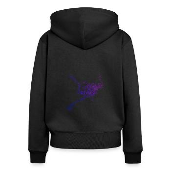 Plongée Plongeuse Femme Scuba Diver Scuba Diver - Sweat à capuche zippé Premium bio Femme - noir - Dos - Julia (174cm)
