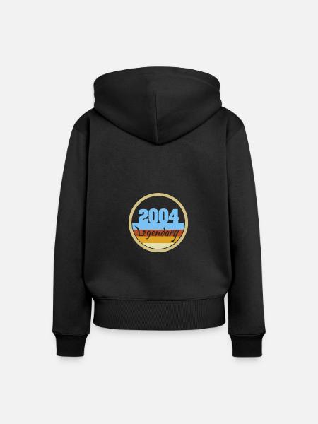Legendary 2004 - Frauen Premium Bio Zip Hoodie - Schwarz