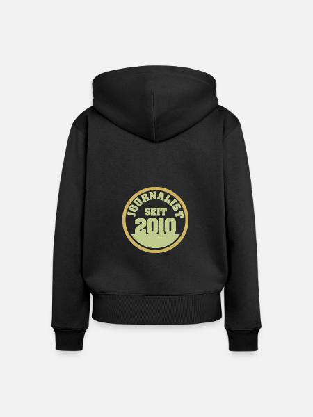 Journalist 2010 - Frauen Premium Bio Zip Hoodie - Schwarz