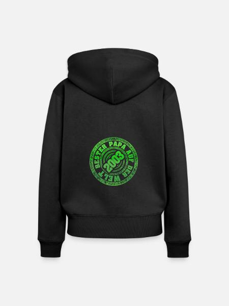 Bollerwagen 2003 - Frauen Premium Bio Zip Hoodie - Schwarz