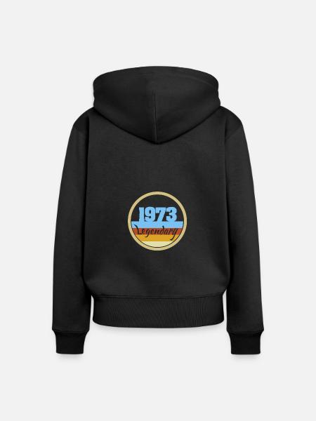 Legendary 1973 - Frauen Premium Bio Zip Hoodie - Schwarz