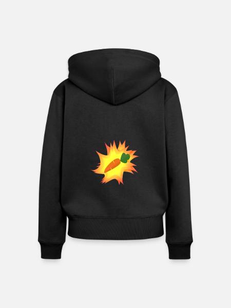 Karotte - Frauen Premium Bio Zip Hoodie - Schwarz