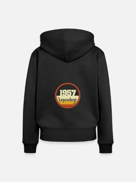 Legendary 1957 - Frauen Premium Bio Zip Hoodie - Schwarz