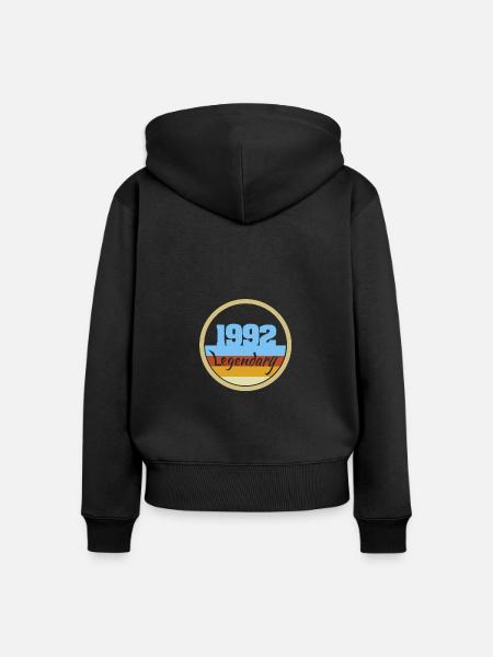 Legendary 1992 - Frauen Premium Bio Zip Hoodie - Schwarz