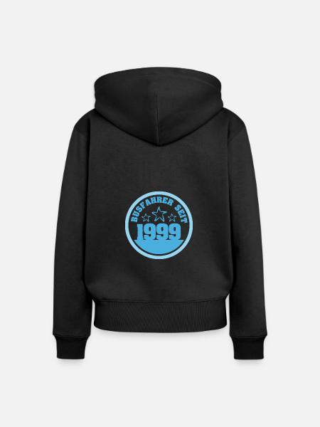 1999 - Frauen Premium Bio Zip Hoodie - Schwarz