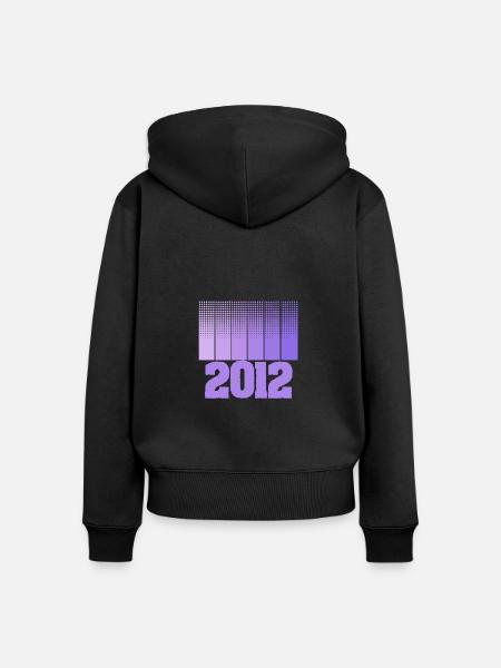Jahr 2012 - Frauen Premium Bio Zip Hoodie - Schwarz