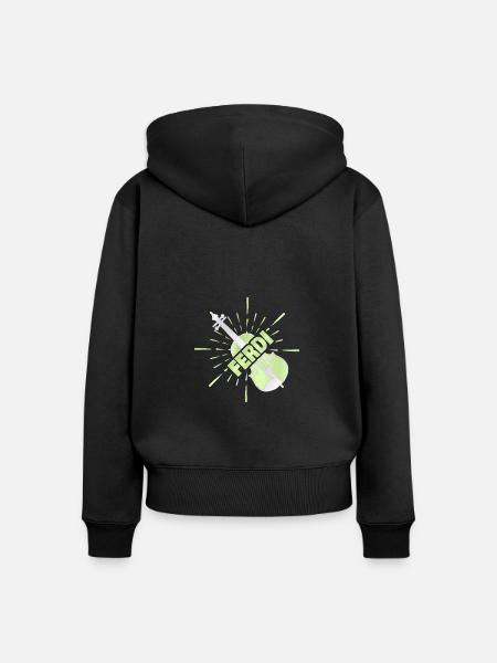 Musikband Ferdi - Frauen Premium Bio Zip Hoodie - Schwarz