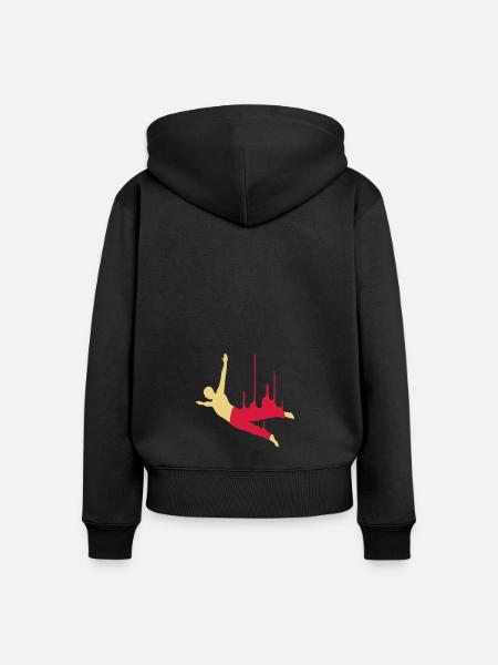 basejumper_2f - Frauen Premium Bio Zip Hoodie - Schwarz