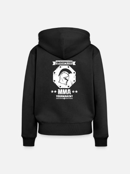MMA - Frauen Premium Bio Zip Hoodie - Schwarz