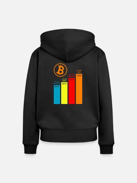 Crypto Bitcoin Trading - Frauen Premium Bio Zip Hoodie - Schwarz