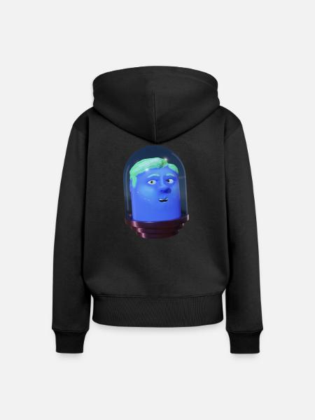 Ned der Kopf - Frauen Premium Bio Zip Hoodie - Schwarz