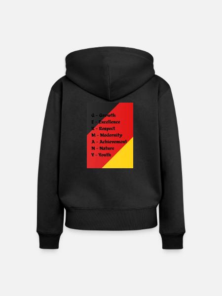 germany - Frauen Premium Bio Zip Hoodie - Schwarz