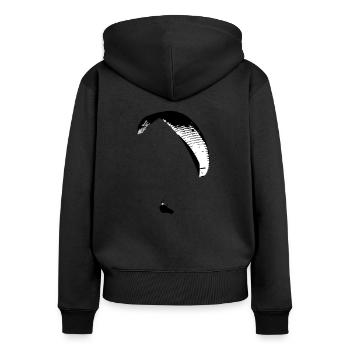 Parapente - Sweat à capuche zippé Premium bio Femme - noir - Dos - Julia (174cm)