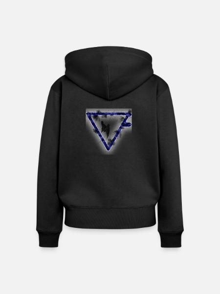 Symbol; Aqua_ - Frauen Premium Bio Zip Hoodie - Schwarz