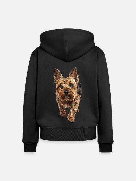 Cairn Terrier - Frauen Premium Bio Zip Hoodie - Schwarz