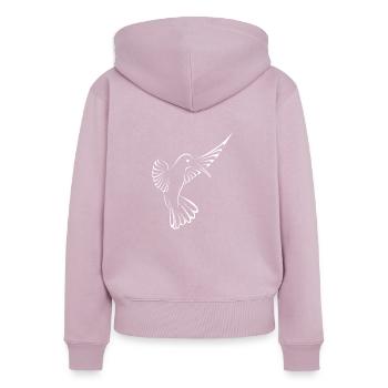 humming-bird - Women's Premium Organic Zip Hoodie - dusky pink - Back - Julia (174cm)