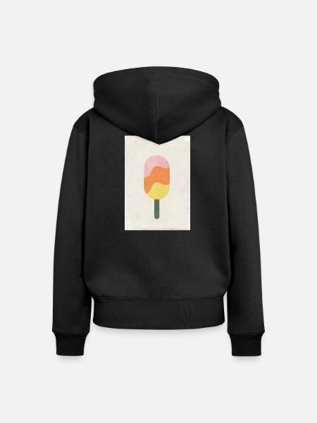 Eis - Frauen Premium Bio Zip Hoodie - Schwarz