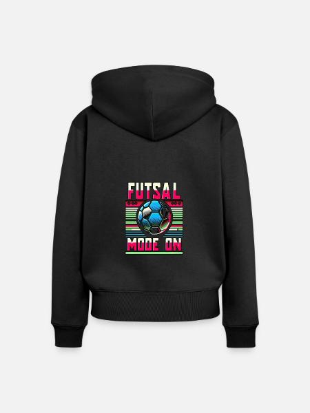 Futsal Mode On 8 - Frauen Premium Bio Zip Hoodie - Schwarz