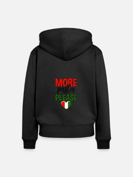 More Pasta Please 4 - Frauen Premium Bio Zip Hoodie - Schwarz