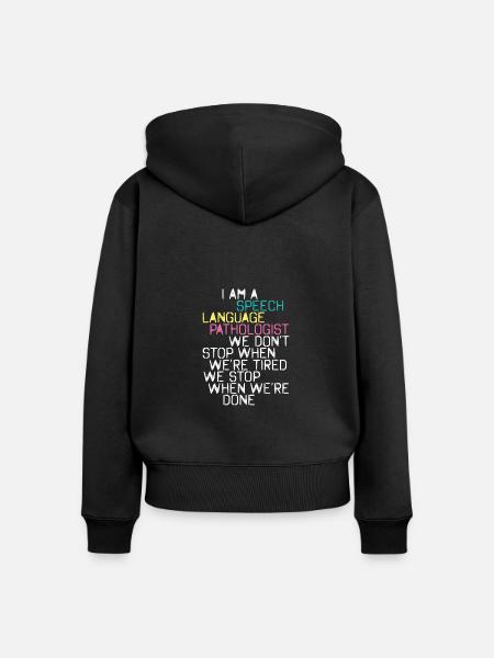 Logopäde Sprachtherapie Sprachtherapeut - Frauen Premium Bio Zip Hoodie - Schwarz