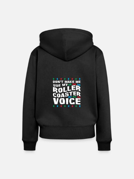 Achterbahn Freizeitpark Vergnügungspark - Frauen Premium Bio Zip Hoodie - Schwarz