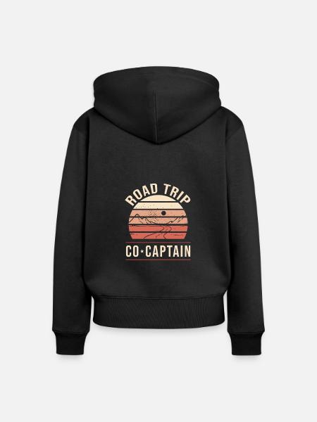 Road Trip - Frauen Premium Bio Zip Hoodie - Schwarz