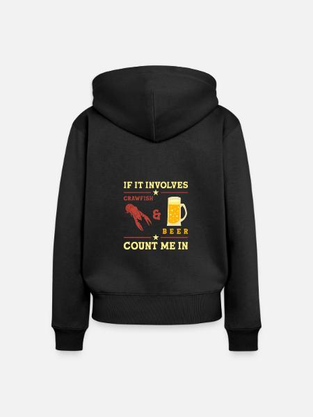 Langusten Languste - Frauen Premium Bio Zip Hoodie - Schwarz