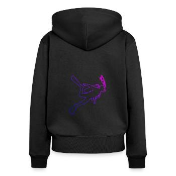 Herren Scuba Tauchen Diving Taucher Scuba Taucher - Frauen Premium Bio Zip Hoodie - Schwarz - Hinten - Julia (174cm)