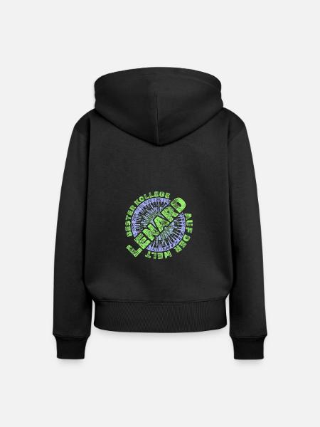 Mitarbeiter Lenard - Frauen Premium Bio Zip Hoodie - Schwarz