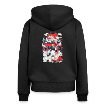 Japan! (1) - Women's Premium Organic Zip Hoodie - black - Back - Julia (174cm)