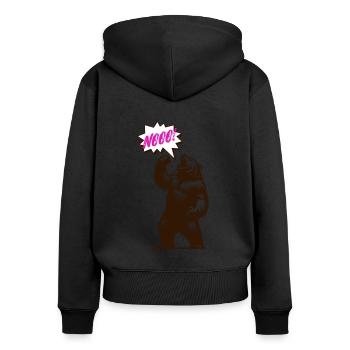 Roaring Bear No Neon - Women's Premium Organic Zip Hoodie - black - Back - Julia (174cm)