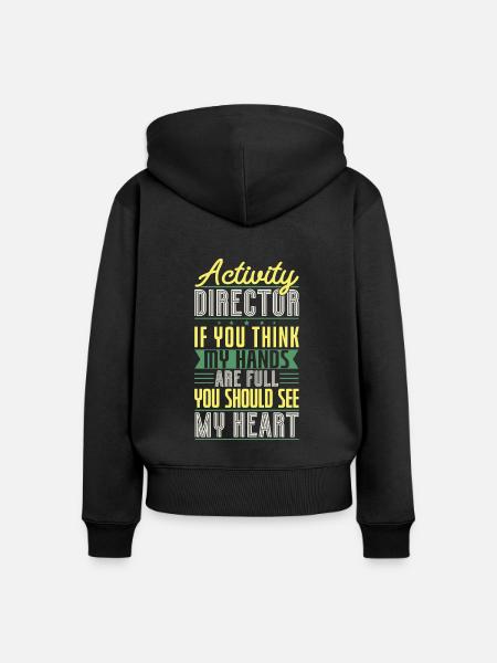 Activity Director Appreciation - Frauen Premium Bio Zip Hoodie - Schwarz