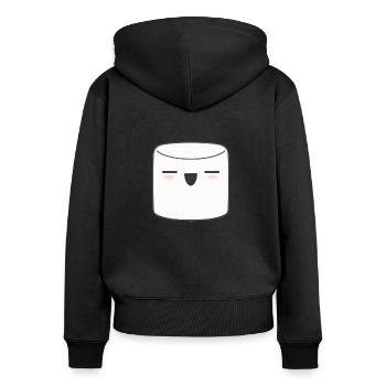 Sweet Marshmallow - Women's Premium Organic Zip Hoodie - black - Back - Julia (174cm)