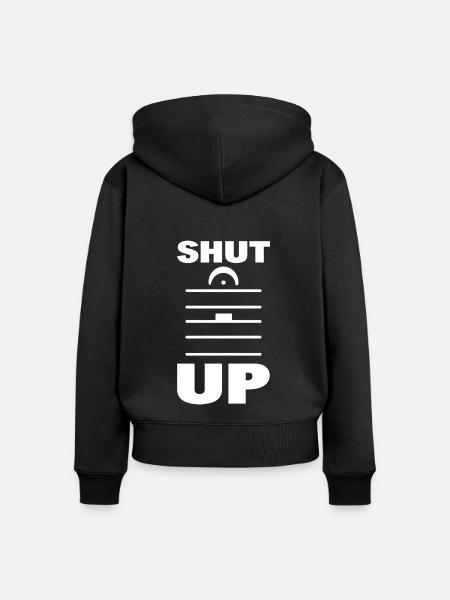 Shut Up Musikprofessor - Frauen Premium Bio Zip Hoodie - Schwarz