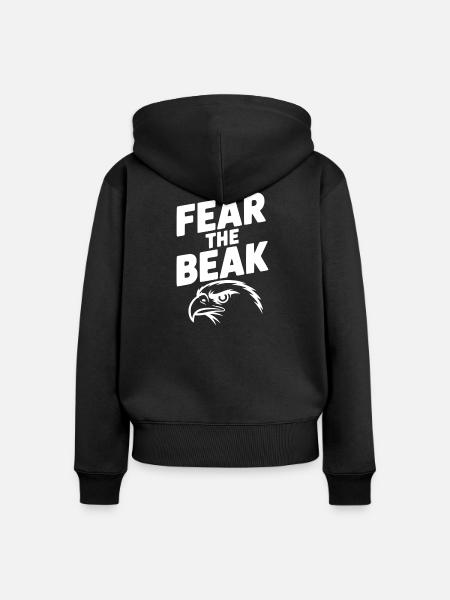 Fürchtet den Schnabel - Frauen Premium Bio Zip Hoodie - Schwarz