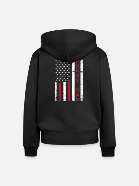 Sibirischer Husky - Frauen Premium Bio Zip Hoodie - Schwarz