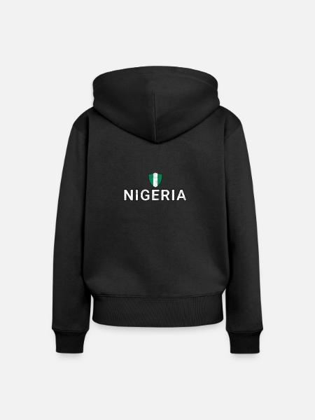 Nigeria - Frauen Premium Bio Zip Hoodie - Schwarz
