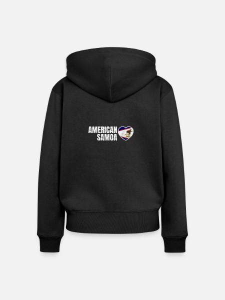 Amerikanisch-Samoa - Frauen Premium Bio Zip Hoodie - Schwarz