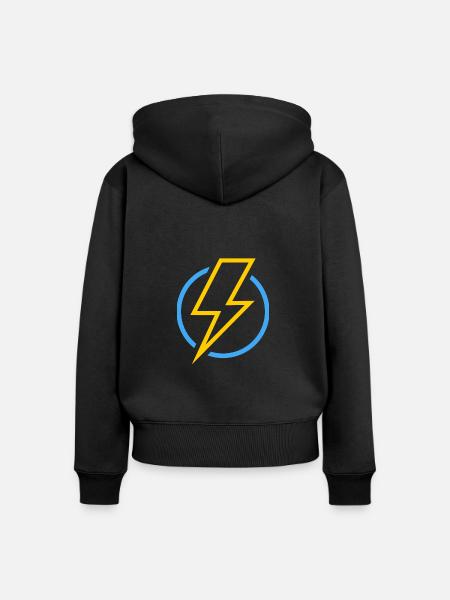 Blitz - Frauen Premium Bio Zip Hoodie - Schwarz
