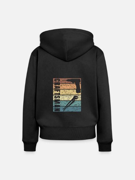 Handwerker Leidenschaft Crunge Effekt - Frauen Premium Bio Zip Hoodie - Schwarz