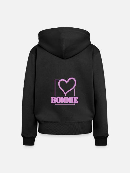 Bachelorette Bonnie - Frauen Premium Bio Zip Hoodie - Schwarz